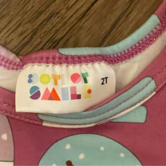 Dot Dot Smile Short Sleeve Holiday Twirl Dress Purple Pink Blue Size 2T - Picture 8 of 10